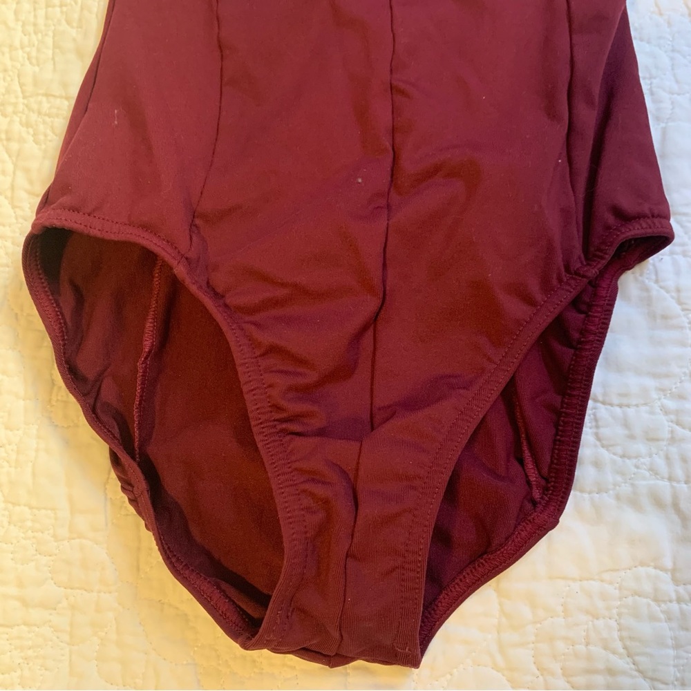 Mondor xs red maroon burgandy leotard adjustable straps - Picture 5 of 8